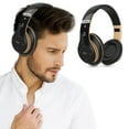 thumbnail image 1 of A6S Wireless Bluetooth Headphones - Bluetooth 5.0, Foldable Design, HIFI Sound - Business Headset with Radio & Long Battery - Gold, 1 of 3