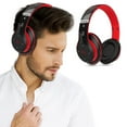 thumbnail image 1 of A6S Wireless Bluetooth Headphones - Bluetooth 5.0, Foldable Design, HIFI Sound - Business Headset with Radio & Long Battery - Red, 1 of 3