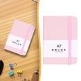 thumbnail image 1 of A7 1-Subject Horizontal Lined Notebook 4.4x3.1in Hardcover Thick Paper Pocket Size Portable Writing Notebook for Daily Notes Study Office Classroom Use,Pink, 1 of 9