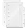 A7 Binder Dividers Planner Inserts 6 Tabs Clear 1mm Thick Divider ...