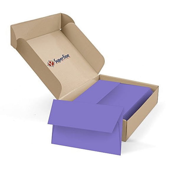A7 Bright Color Envelopes, 5 1/4 x 7 1/4 inches (for 5 x 7 inches Cards and Photos) | 250 Envelopes per Pack | Venus Violet