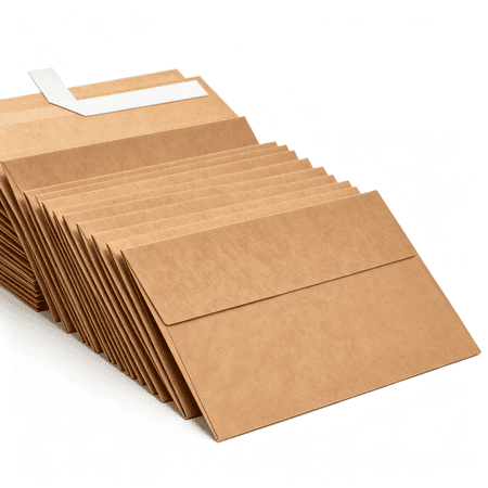A7 Brown Kraft Envelopes Self Seal 100 Count Versatile for All Occasions