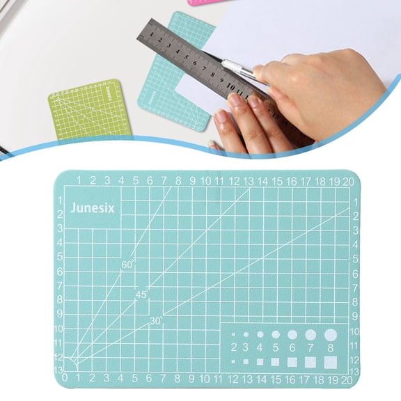 A7 - Cutting Pad, 3Mm Self Healing Pvc Cutting Mat with Grid, Small Craft Mat for Sewing Quilting Paper (Mint Green)