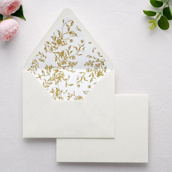 A7 Euro Flap Foil Liner Envelopes, Shimmer 5x7 Envelopes
