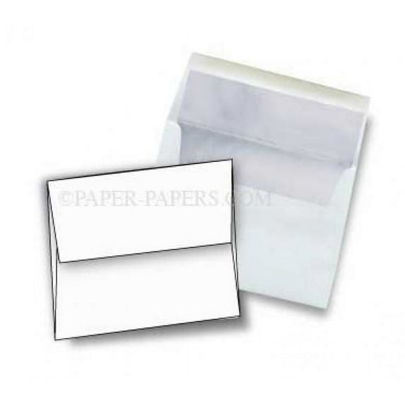 A7 FOIL LINED Envelopes - White (60T) Envelopes with Silver Foil Lining - 250 PK
