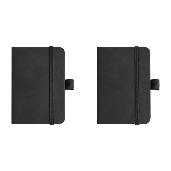 A7 Hardcover Notebooks, 2 Pcs Elastic Band Journals with Pen Holder, Pocket Writing Notepads, Mini Portable Notepads, Lined Memo Diarys, Travel Journals with Pen Loop, Small Writing Notebooks
