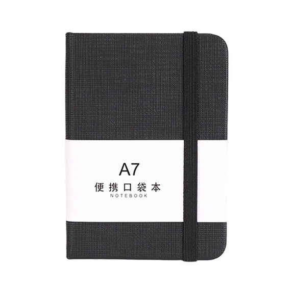 A7 Horizontal Notebook Thick Paper Notepad For Office Learning Hand Portable Journal Writing Pad Dark