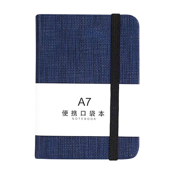A7 Leather Hardcover Notebook - Thickened Paper Mini Notepad for Office, Home, Daily Journaling - 240 Pages, Portable Pocket Notepad - Black, Blue, Pink, Purple Options Available