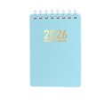 thumbnail image 1 of A7 Mini Notebook 2026 Daily Planner – Portable Pocket Organizer with Elastic Closure, 3.5" x 5", Blue Cover, Travel Diary for On-the-Go Scheduling, 1 of 9