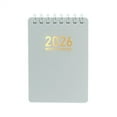 thumbnail image 1 of A7 Mini Notebook 2026 Daily Planner – Portable Pocket Organizer with Elastic Closure, 3.5" x 5", Gray Cover, Travel Diary for On-the-Go Scheduling, 1 of 9