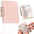 thumbnail image 1 of A7 Mini Pocket Notebook, Small Discbound Journal with Removable Pages, Frosted Cover Memo Pad for Schol and Work, Pink, 10X7 Cm, 1 of 4
