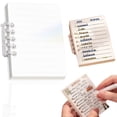 thumbnail image 1 of A7 Mini Pocket Notebook, Small Discbound Journal with Removable Pages, Frosted Cover Memo Pad for Schol and Work, White, 10X7 Cm, 1 of 4