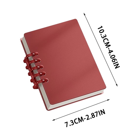 A7 Mini Portable Loose-Leaf Notebook Refillable, Pocket Size, 1 Pack, Paper Cover