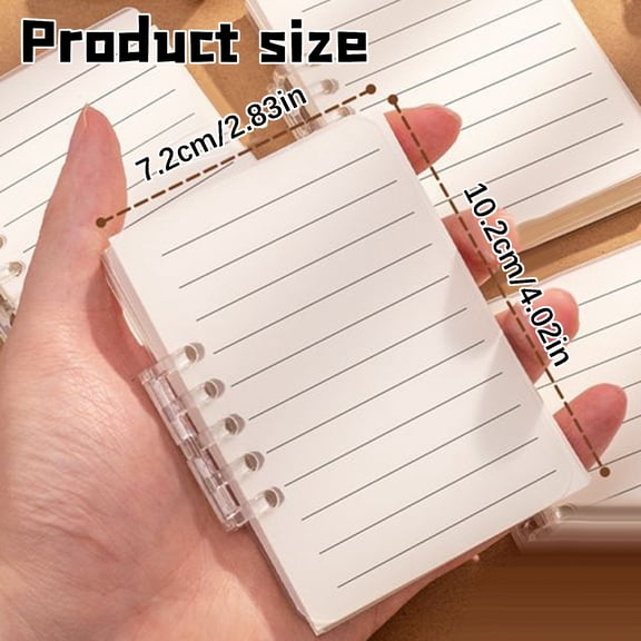 A7 Mini Spiral Pocket Notebook for Purse and Bag, 100 Page Small Notepad for To Do Lists and Daily Notes, Portable Memo Book for Work and Travel, Black