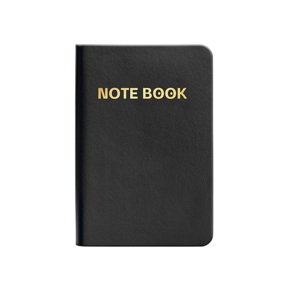 A7 Notebook, 196 Pages Pocket Notebook with Faux Leather Cover, Cream Paper Lays Flat, Portable Small Notebook for Journaling, Note Taking, Gift - Black, Brown, Red, Blue, Green (4.21" x 2.83")