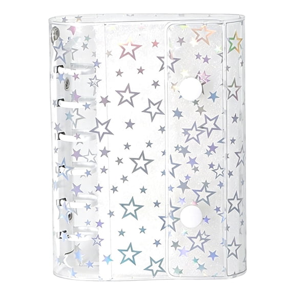 A7 Notebook Cover Protector, Glitter Star Budget Planner Accessory, Organizer Folder for Envelopes Journals Albums, Includes 1 Cover