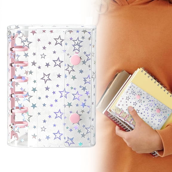 A7 Notebook Cover Protector Glitter Star Planner Binder Accessory Stationery Supplies