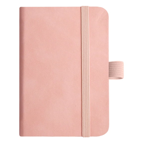 A7 Notebook with Pen Loop, Oimcto All-In- Notebook, High-Quality Paper, Works with Gel Pens, Cover, Pink, 1 Pc
