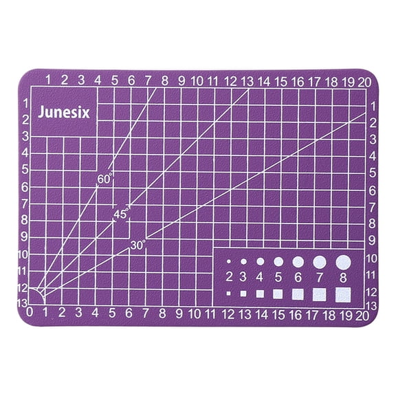 A7 PVC Cutting Mat with Precision Grid and Angle Markings, 3mm Thick, Self-Healing Surface for Crafting and Sewing