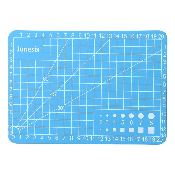 A7 PVC Cutting Mat with Precision Grid and Angle Markings, 3mm Thick, Self-Healing Surface for Crafting and Sewing