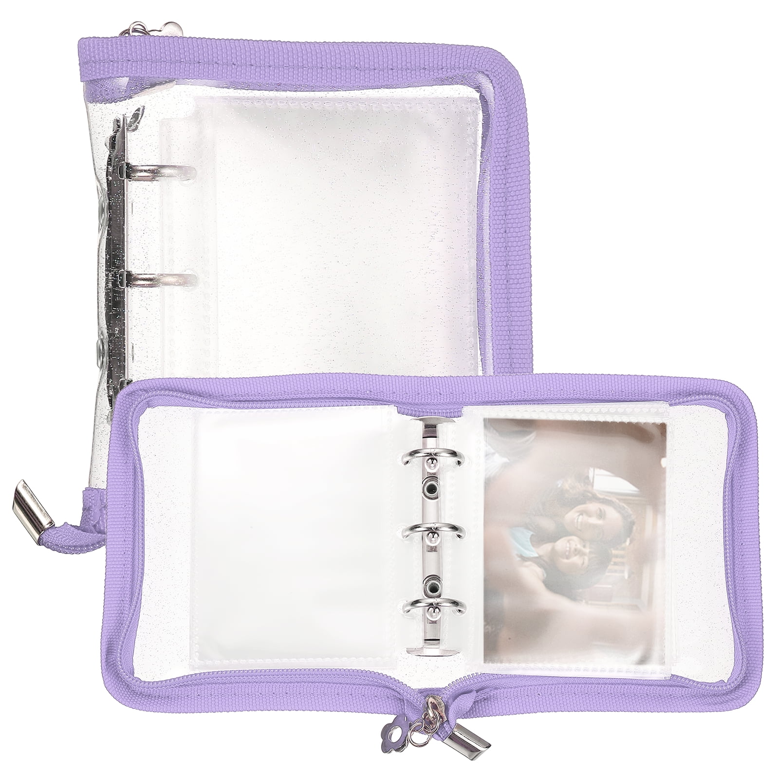 A7 Photocard Binder, Clear KPop Photocard Holder Binder Book, Korean Kpop Photo Card Album with 25 Pcs Inner (50 Card Slots), Purple A7 Photocard Binder, Clear KPop Photocard Holder Binder Book, Korean Kpop Photo Card Album with 25 Pcs Inner (50 Card Slots), Purple