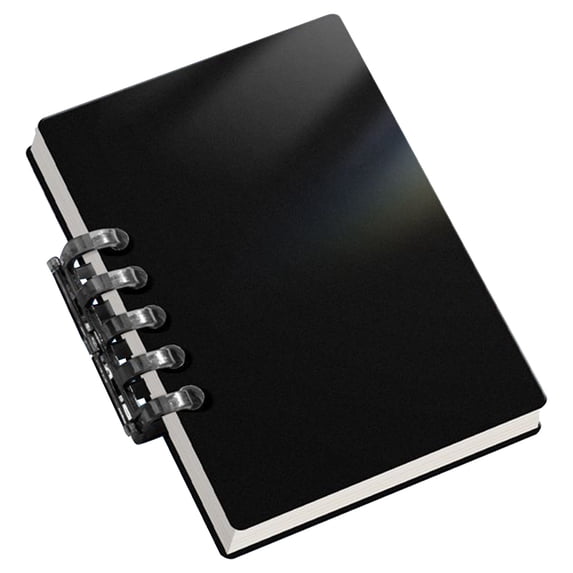 A7 Pocket Discbound Notebook, 4×2.8 inch Small Notepad, Refillable Mini Spiral Journal with Removable Lined Pages, Portable Poly Cover Disc Planner for Office Travel Note Taking Memo Recording