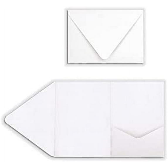 A7 Pocket Invitations (5 x 7) - 80lb. Bright White (10 Qty.)