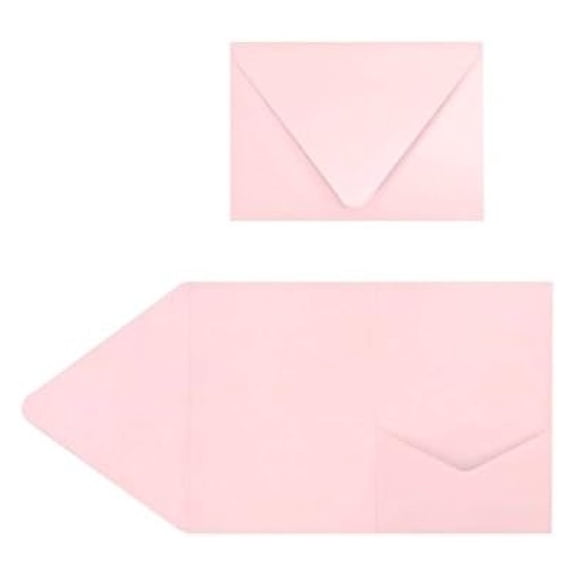 A7 Pocket Invitations | 5" x 7" | Candy Pink | 100lb. Cover | 120 Qty