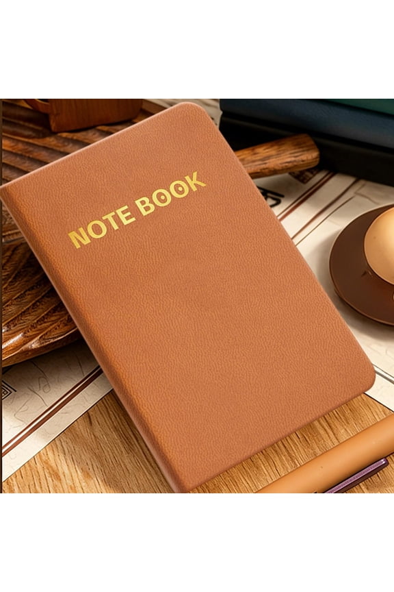 A7 Pocket Leather Notebooks, 4.2x2.8 Inch Compact Thick Journals, Mini Concise Lined Memo Pads with Bookmark for Spring Office Daily Writing