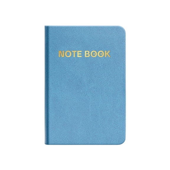 A7 Pocket Notebook Compact Portable Leather Journal Mini Writing Notepad for Office Travel Daily Use - Blue