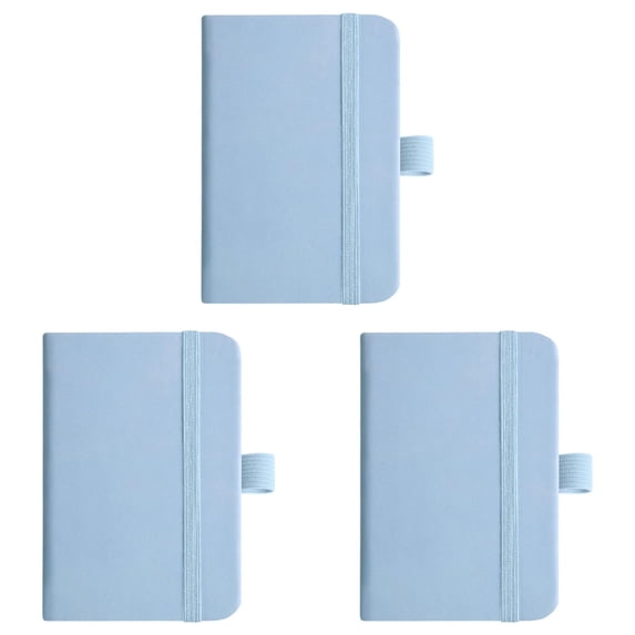 A7 Pocket Notebook with Pen Loop,3Pc Mini Journal with Elastic Band, 100 Sheets Lined Notebook, Portable Pocket Book, Compact Daily Writing Notebook for Quick Jotting, Travel Note Taking, Daily Use