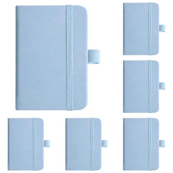 A7 Pocket Notebook with Pen Loop,5Pc Mini Journal with Elastic Band, 100 Sheets Lined Notebook, Portable Pocket Book, Compact Daily Writing Notebook for Quick Jotting, Travel Note Taking, Daily Use