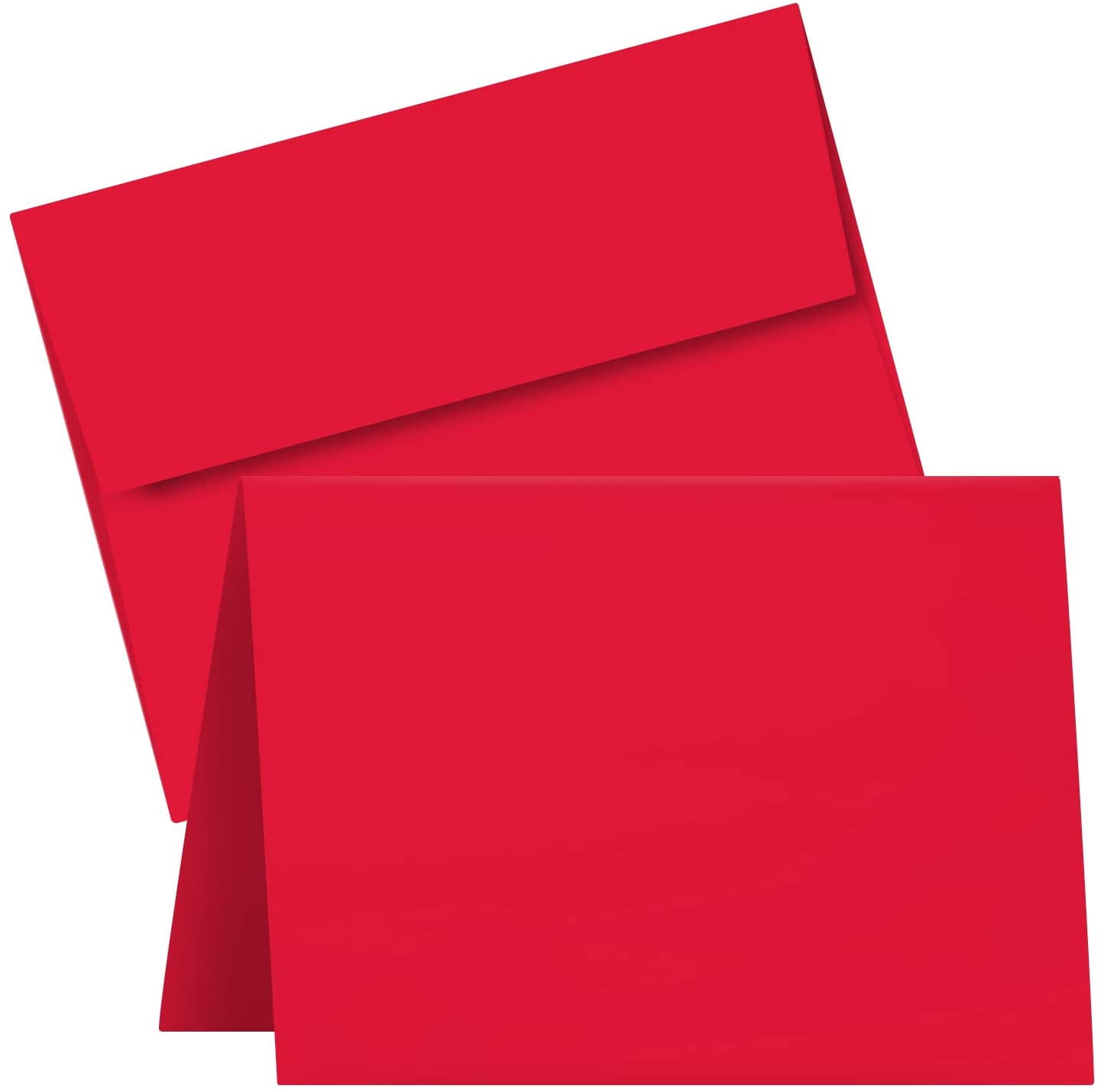 A7 Red Blank Greeting Cards with Envelopes – Great for Holiday, Christmas and New Year Cards | 5” x 7” (Folded) | 25 per Pack