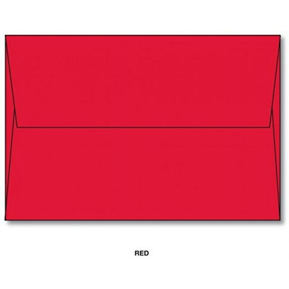 Brite Hue A7 Greeting Card Envelopes - 250 Envelopes (Red)