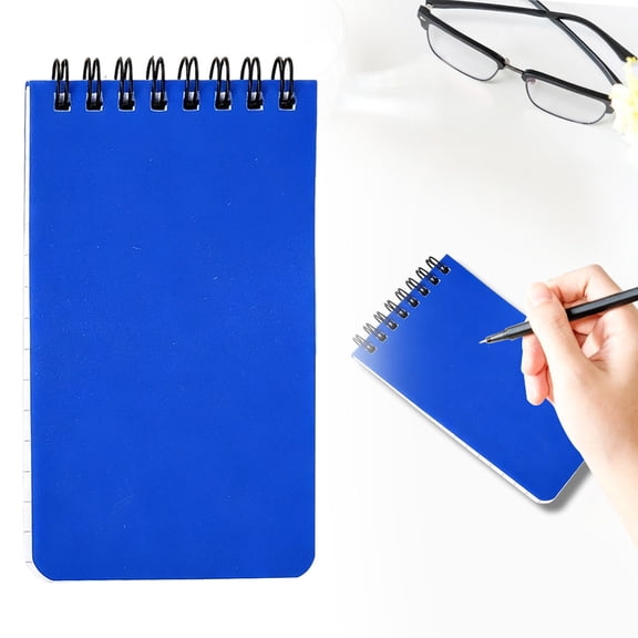 A7 Spiral Memo Pads, 3"×5" Small Pocket Notebook, 60 Sheets Pocket Notepad, Top Wire Bound Journal, College Lined Writing Pad, Mini Bound Note Booklet for Office Home Travel Use, Dark Blue
