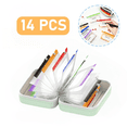 thumbnail image 1 of A7 Waterproof Pill Organizer with 14 PCS L Size Zippered Pill Pouches for A7 Binder, Weekly Medicine Organizer, Color-Coded Reusable Travel Pill Storage System, 1 of 5