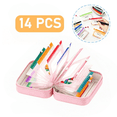 thumbnail image 1 of A7 Waterproof Pill Organizer with 14 PCS L Size Zippered Pill Pouches for A7 Binder, Weekly Medicine Organizer, Color-Coded Reusable Travel Pill Storage System, 1 of 5
