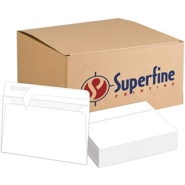 A7 White Peel and Seal Envelopes | 5.25 X 7.25" Fits 5 X 7" Invitation, Photo, Cards, Wedding Announcement - Bulk Pack of 100 Envelopes