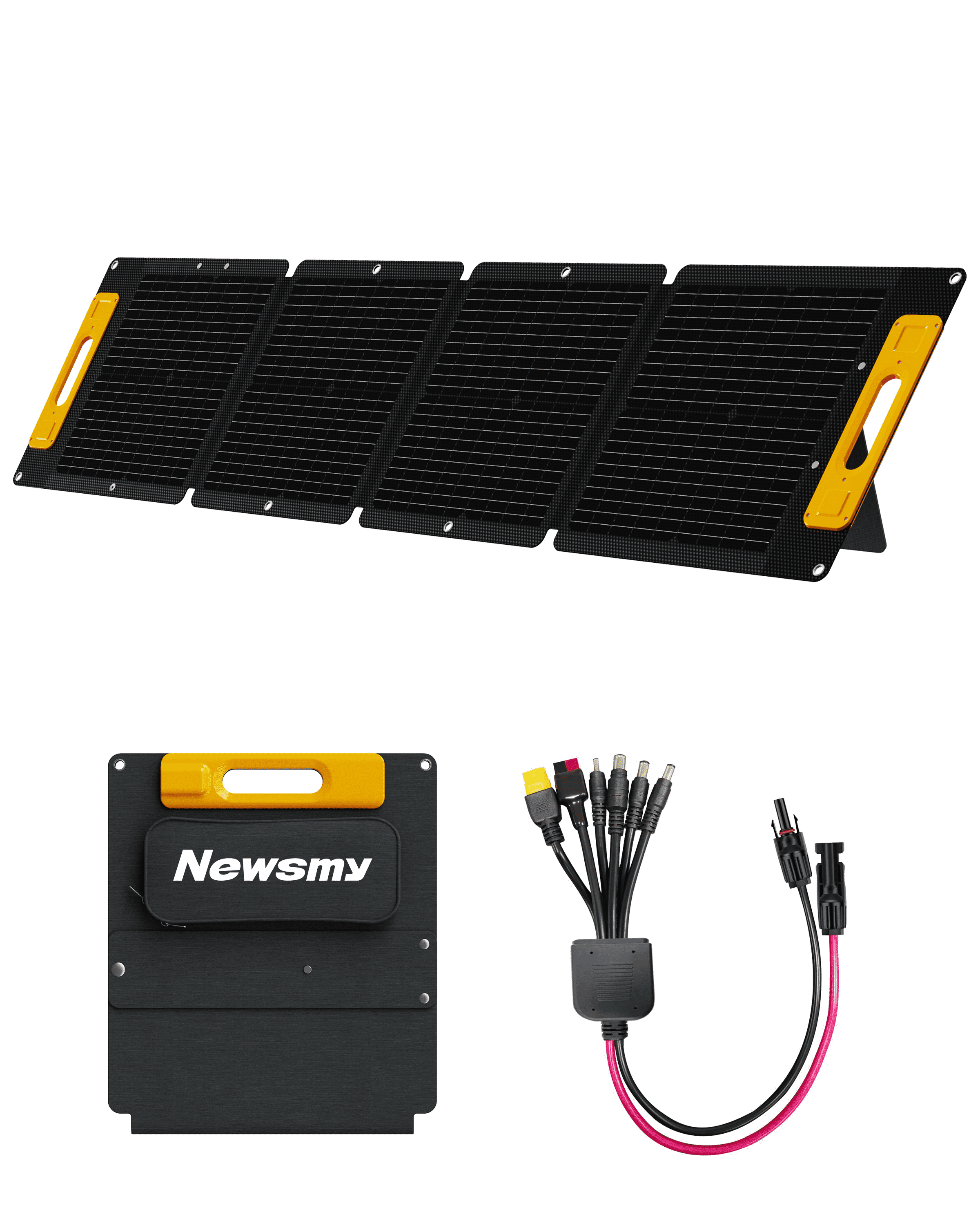 A70 100 Watt Foldable Solar Panel for Power Station, Portable Solar Panel Charger with Adjustable Kickstands Waterproof IP67 for Home, RV, Boat, Outdoor, Camping, off Grid System