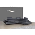 thumbnail image 1 of A761 Italian Leather Sectional Slate Grey In Right Hand Facing, 1 of 1