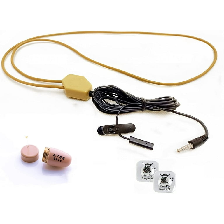 A780 Spy Earpiece with 35 inch Wire Neckloop External MIC Full Sets with Skin Earpiece Walmart