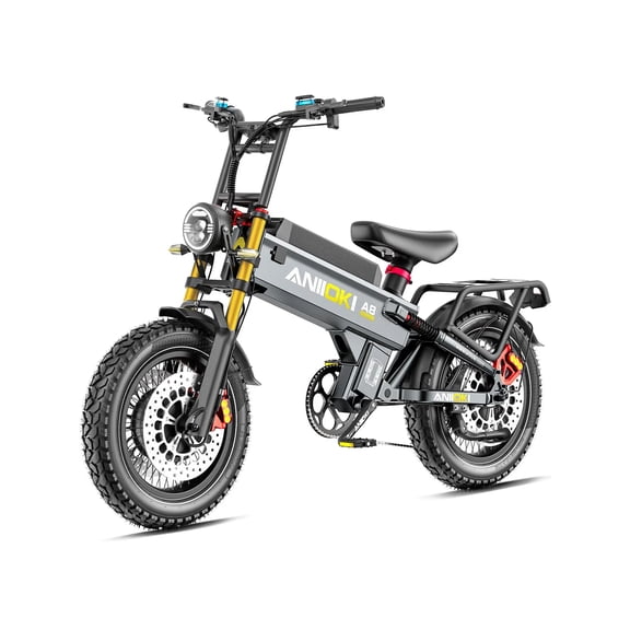A8 Pro Max GT All-Terrain Electric Bike for Adults, 72V 70Ah Ultra-Long Range Battery 200+ Miles, 50MPH 6000W EBike, CBS Braking System & Smart Media System, New Charger Technology, Gray