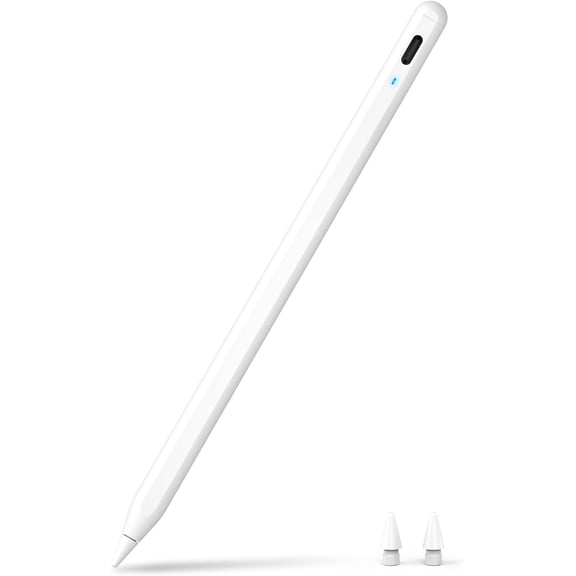 A8 iPad Pencil for iPad 2018-2025, 4Min Charge, Attachment Stylus Pen for iPad 11/10/9/8/7/6th Gen, iPad Accessories for Pro 12.9/11/13-inch M4, Air 3/4/5/M2/M3, Mini 5/6th