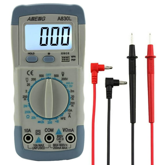 A830L Portable Digital Multitester Backlight Ammeter Voltmeter Handheld LCD Digital Multimeter Current Tester