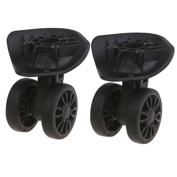 A89 Luggage Wheels Suitcase Double Row Roller Hardware Repairing Kit Spinner Casters Heavy Duty Wheel 1 Pair Black