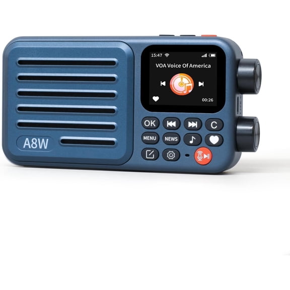 A8W Internet Radio Portable Smart Receiver WIFI/4G Global Version Speaker with FM,TF Card,All World Radios,for Home WiFi,Digital Radio,choyoung Navy Blue