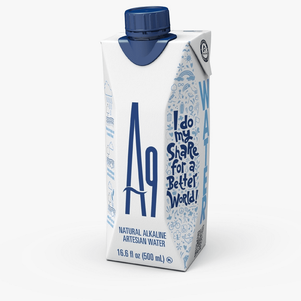 A9 ALKALINE WATER 500ML 16.9 FL OZ TETRAPACK