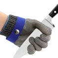 thumbnail image 1 of A9 Cut Resistant Glove, Food Grade Stainless Stell Wire Metal Mesh Safety Work Gloves for Kitchen Cooking, Butcher Meat Cutting,Oyster Shucking and Wood Working (Single)), 1 of 8