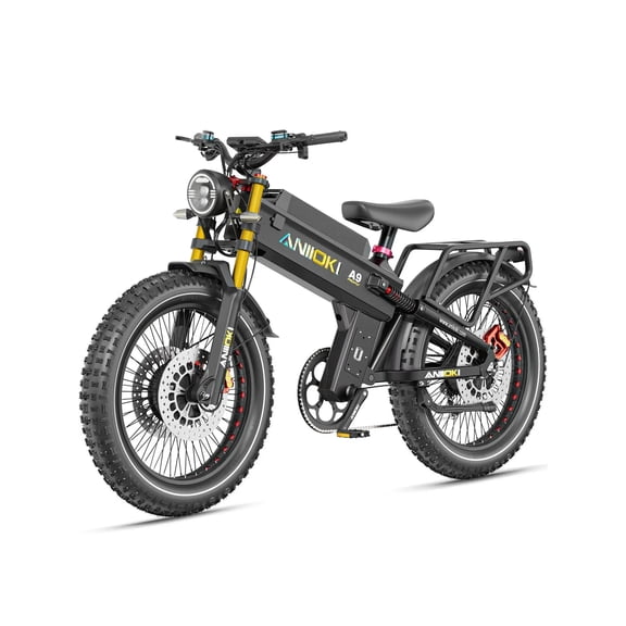 A9 Pro Max GT All-Terrain Electric Bike for Adults, 72V 70Ah Ultra-Long Range Battery 200+ Miles, 50MPH 7000W EBike, CBS Braking System & Smart Media System, New Charger Technology, Black