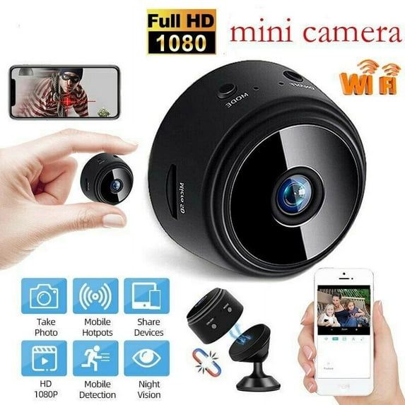 A9 Mini IP Camera, Wireless Wifi, 1080p HD, Motion Detection, Indoor ...